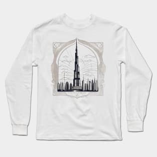 Burj Khalifa design Long Sleeve T-Shirt